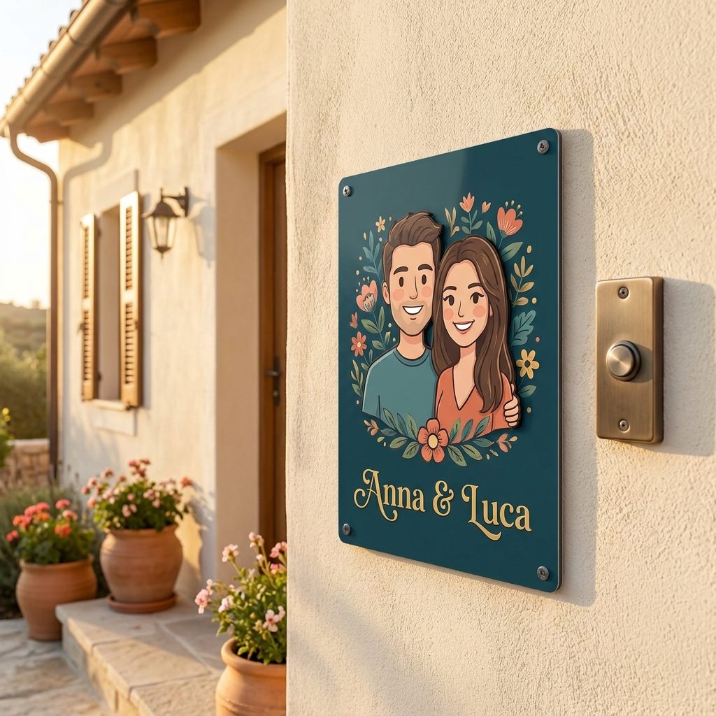 Targhetta sulla porta di casa