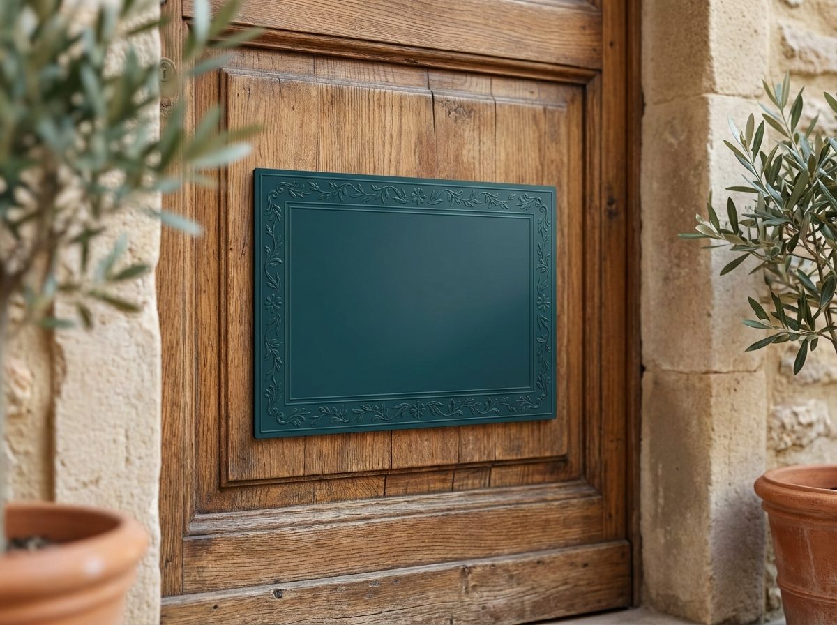 Targhetta porta personalizzata per coppie in alluminio con effetto 3D
